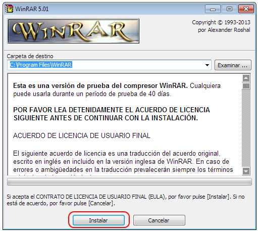 Licencia WinRAR